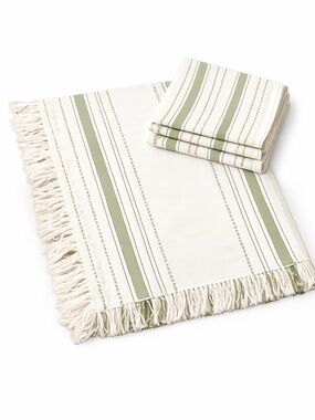 Farmhouse Cotton Tablecloth & Napkin Set
